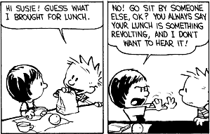 lunch - calvin and hobs